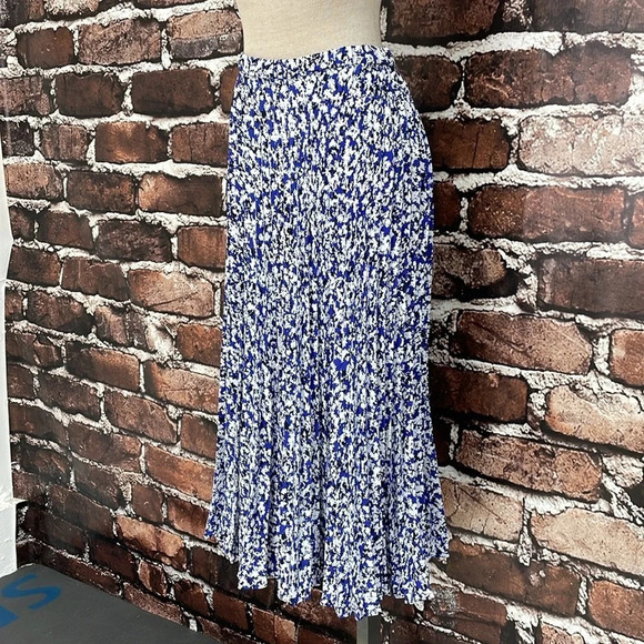 Halogen Nordstrom Skirt Women’s X Large XL Blue White Tutti Flare Maxi NWT - Picture 6 of 16